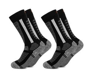 Occulto 2 pares calcetines de esqui para niños y niñas (modelo: Charlie) negro 27-30