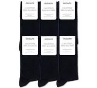 Occulto Calcetines 100% Algodon para Hombre 6 pares (modelo: Roland) negro 39-42
