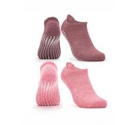 Occulto CALCETINES ANTIDESLIZANTES para MUJER y HOMBRE (2-4 PARES), CALCETINES para YOGA y PILATES MUJER HOMBRE 39-42 2 Pares | Rosa Roja