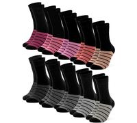 Occulto Calcetines Colorido Mujer 10 Pares (modelo: Laura) rosa gris 39-42