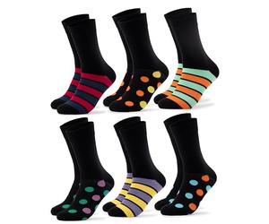 Occulto calcetines coloridos hombre 6 pares (Modelo: Moritz) Rayas de puntos 39-42