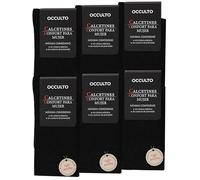 Occulto Calcetines de Algodon sin Elastico para Mujer 6 pares (Modelo: Gabi) negro 35-38