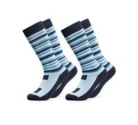Occulto CALCETINES de ESQUI para NIÑOS y NIÑAS (2 Pares), CALCETINES TÉRMICOS NIÑOS de INVIERNO ACOLCHADOS y TRANSPIRABLES 23-26 Azul