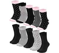 Occulto calcetines mujer pack de 10 (modelo: Michaela) Rosando,Negro 35-38