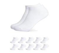 Occulto calcetines tobilleros 100% algodón hombre & mujer pack de 10 pares (modelo: Manu) Blanco 40-41