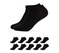 Occulto calcetines tobilleros 100% algodón hombre & mujer pack de 10 pares (modelo: Manu) Negro 44-45