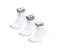 Occulto Calcetines Tobilleros Motivo para Mujer 3 Pares (modelo: Gianna) Leo Mix 39-42