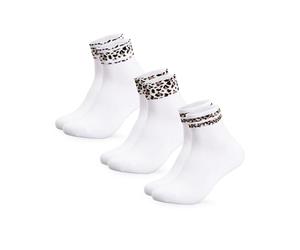 Occulto Calcetines Tobilleros Motivo para Mujer 3 Pares (modelo: Gianna) Leo Mix 39-42