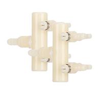 Occupiedpet Aquarium Air Pump Splitter Valve 2Pcs 6 Way Adjustable Flow Diverter Valve Fish Tank Air Line Distributor (2 Heads)