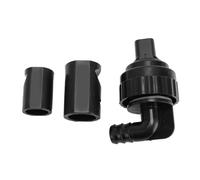 Occupiedpet Aquarium Water Outlet Connector Set, Plastic Noise Reduction Anti Backflow Water Outlet Pipe Adapter, for Fish Tank Aquarium (Black)