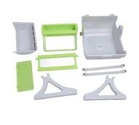 Occupiedpet Caja de arena para gatos autolimpiable, cubo semiautomático, caja de arena grande de plástico PP con fácil montaje, color verde