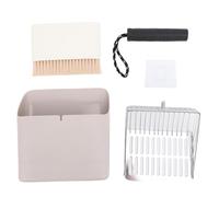 Occupiedpet Cat Litter Scooper Kit Sturdy Litter Cleaner Shovel Portable Cleaning Brush Convenient Stand Set 7.09 x 6.69 x 3.54in