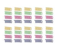 Occupiedpet Cat Spring Toys Paquete de 40, Coloridos resortes en Espiral ABS para Gatos de Interior, Juego de Juguetes interactivos Que rebotan para Gatitos