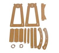 Occupiedpet Cat Swing Hammock Bed, Anti Rollover Double Layer Design, 20.08 x 12.20 x 3.54in Wooden Elevated Cat Bed for Indoor Cats