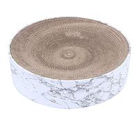 Occupiedpet Corrugated Paper Cat Scratcher Bed, Round Bowl Shape Scratching Pad with Marble Pattern, Multi Functional Pet Furniture