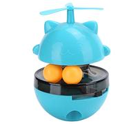 Occupiedpet Dispensador de golosinas para gatos, bola interactiva de rompecabezas de alimentos ABS con dificultad ajustable, juguete de juego oscilante para gatitos con 2 bolas