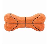 Occupiedpet Dog Chew Toy, Squeaky Latex Bone for Puppies and Dogs, 5.1 Inch Interactive Chewing and Fetch Toy (Basketball)