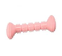 Occupiedpet Dog Rubber Chew Toys Green Teeth Cleaning Dog Chew Toy for Puppies Bone Shape Dog Teething Toy for Small Medium Dogs (Rosa)