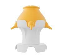 Occupiedpet Estación de alimentación de leche para mascotas, 4 tetinas de silicona suave con base elevada, cuenco de simulación de leche materna para múltiples cachorros y gatitos (amarillo)