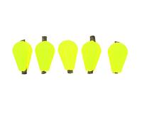 Occupiedpet Fishing Float, 5pcs Big Size Foam Water Drop Float, High Density Foam with Rubber Hose, Orange Fluorescent Yellow Colors, Suitable for Fly Fishing Tackle (Amarilla Fluorescente)