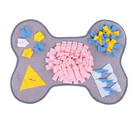 Occupiedpet Flannel Dog Snuffle Pad, Interactive Feeding Mat with Non Slip Backing and Strap, Scent Training Game For Slow Eating and Mental Stimulation, 28 X 20.5 Inches