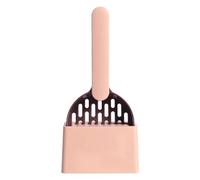 Occupiedpet Kitty Litter Scoop, Large Size ABS 11.02in Length with Storage Base, for Home Litter Box Cleaning Grey and Green (Brown and Pink)