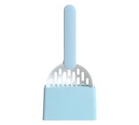 Occupiedpet Kitty Litter Scoop, Large Size ABS 11.02in Length with Storage Base, for Home Litter Box Cleaning Grey and Green (White and Blue)