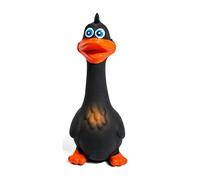 Occupiedpet Latex Chicken Toys Bite resistive Teeth Grinding Squeaky Toy Cartoon Cute Interactive Dog Plaything for Pet Supplies (Black)