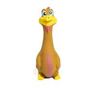 Occupiedpet Latex Chicken Toys Bite resistive Teeth Grinding Squeaky Toy Cartoon Cute Interactive Dog Plaything for Pet Supplies (Brown)