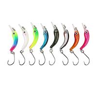 Occupiedpet Luya Fishing Lures, 3D Sinking Hard Baits with Central Balance Design, Plastic and Stainless Steel Material, Suitable for Trout and Bass