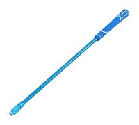 Occupiedpet Mini Fishing Throwing Pole, Adjustable Blue Bait Feeder Rod, Aluminum Alloy Silicone Handle with 0.3in Thread Interface