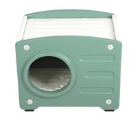 Occupiedpet Outdoor Cat House, All Seasons Enclosed Plastic Cat Shelter, 22.44in Length Rainproof Cat House for Outdoor Cats Small Dogs Green (Verde)