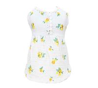 Occupiedpet Pet Dress, Cotton Floral Skirt with Breathable Design, Light Blue Spring Summer Apparel for Small Dogs Teddy Chihuahua Pomeranian (M)