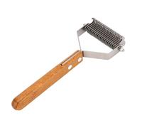 Occupiedpet Pet Grooming Dematting Brush, Pet Grooming Dematting Brush with Double Sided Design, Loose Hair Removal, Knots Eliminating, Stainless Steel and Wood (Large 24 Inch)