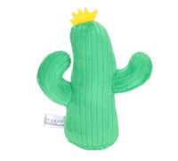 Occupiedpet Plush Prickly Pear Dog Toy, Squeaky Chew Plaything with BB Sound for Small Pets, Soft Interactive Puppy Teething and Bite Relief Fun (Cactus)