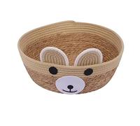 Occupiedpet Rattan Cat Bed 4 Season Universal Handwoven Kitten Sleeping Nest Cute Bear Design Pet Bed for Cats Kittens