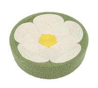 Occupiedpet Round Cat Scratcher, 16.54 x 16.54 x 4.33 in 1.28 LB Sisal Cat Scratching Pad with Bed for Indoor Cats Claw Grinding Flower (Flower Pattern)