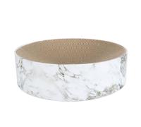 Occupiedpet Round Cat Scratcher Bed, Corrugated Cardboard Scratching Pad Bowl for Medium Large Cats, Marbling Design Furniture Protector