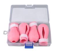 Occupiedpet Silicone Cat Foot Covers, 4pcs Anti Slip Cat Paws Protector Shoes, for Bathing Grooming Vet Visits (Rosa)