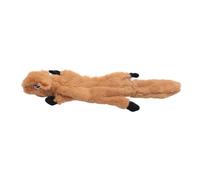 Occupiedpet Squeaky Dog Toy, 18.5 Inch Fluffy Plush Chew Toy with Dual Sound, Flat No Stuffing Animal Design for Puppies and Small Dogs (Marrón Claro)