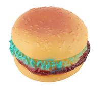 Occupiedpet Squeaky Dog Toy, Hamburger Shape Plush Puppy Chew Toy, 3.3 Inch Cute Food Shaped Plaything for Small Dogs, Interactive Pet Supplies for Boredom Relief