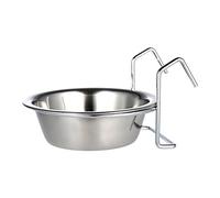 Occupiedpet Stainless Steel Hanging Pet Bowl, Detachable Hook On Cage Cup Feeder For Dog Cat Bird, Kennel Crate Mountable (M)