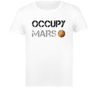 Occupy Mars Elon Musk Spacex Camiseta De Algodón para Hombre, Blanca, para Hombre