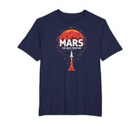 Occupy Mars: la próxima exploración Espacial fronteriza Camiseta, Hombre Tallas Grandes, Azul Marino, 2X Alto