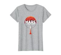 Occupy Mars: la próxima exploración Espacial fronteriza Camiseta, Mujer, Gris Jaspeado, S