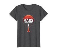 Occupy Mars: la próxima exploración Espacial fronteriza Camiseta, Mujer, Jaspeado Oscuro, L