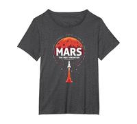 Occupy Mars: la próxima exploración Espacial fronteriza Camiseta, Mujer Tallas Grandes, Jaspeado Oscuro, 5XL Grande