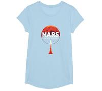 Occupy Mars: la próxima exploración Espacial fronteriza Camiseta, Niñas, Azul Bebé, Pequeña