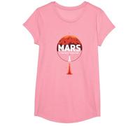Occupy Mars: la próxima exploración Espacial fronteriza Camiseta, Niñas, Rosado, XS