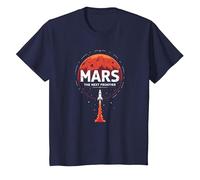 Occupy Mars: la próxima exploración Espacial fronteriza Camiseta, Niños, Azul Marino, 8 años